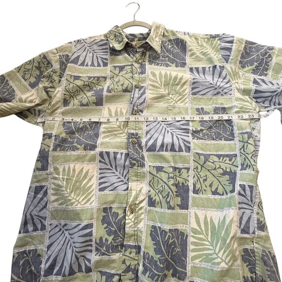 Cooke Street Mens Aloha Short Sleeve Button Up Hawaiian Shirt Blue Green Size XL - Picture 6 of 8